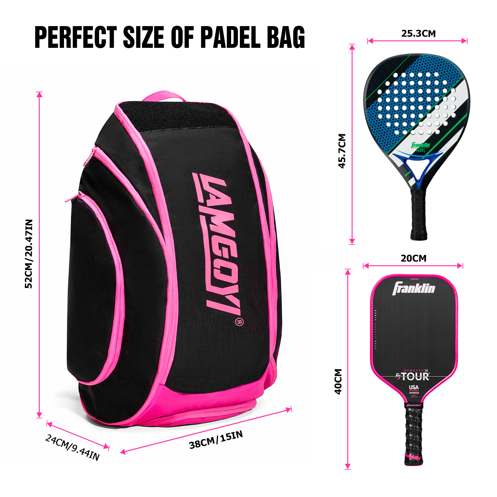 Pickleball Backpack LG-03（Pink）