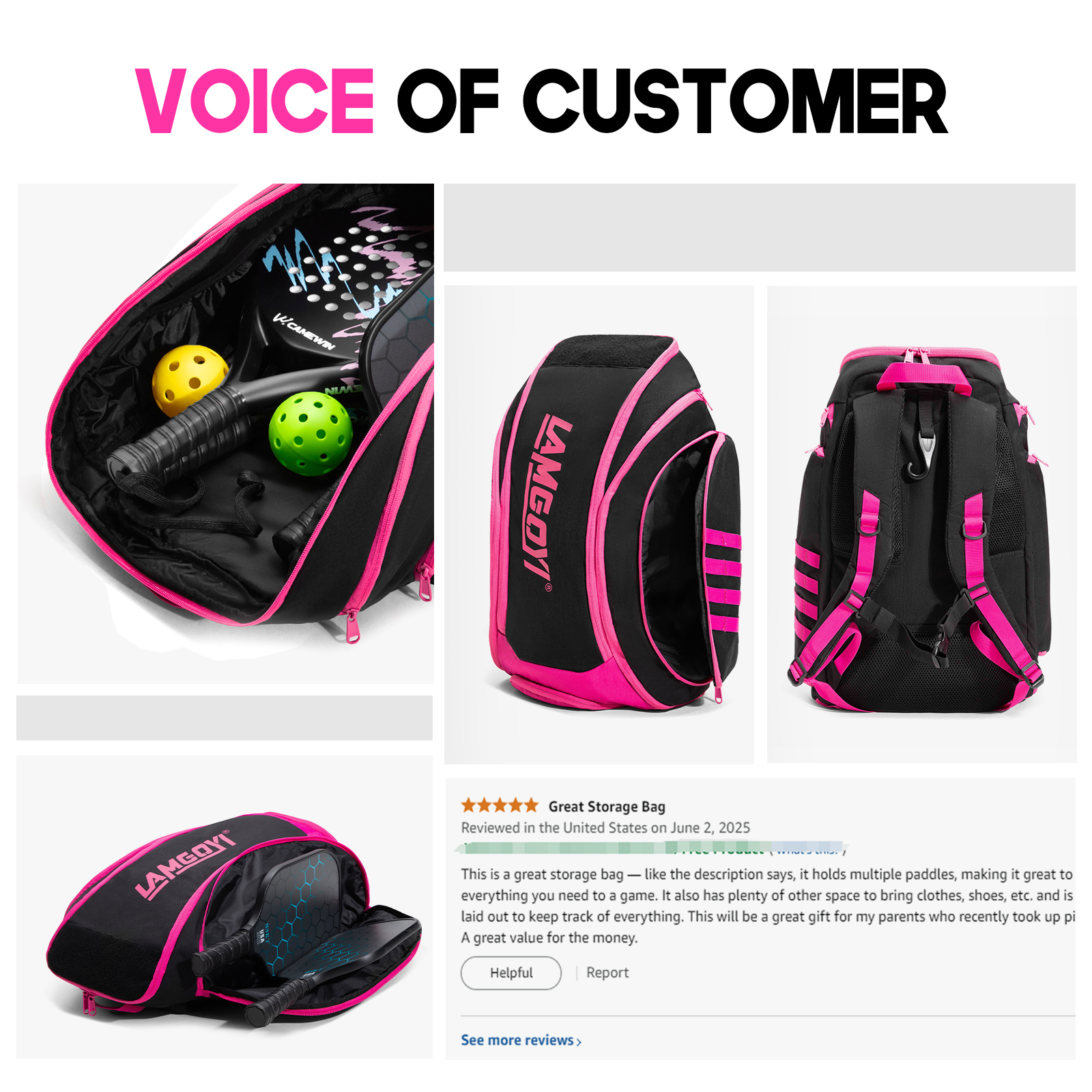 Pickleball Backpack LG-03（Pink）