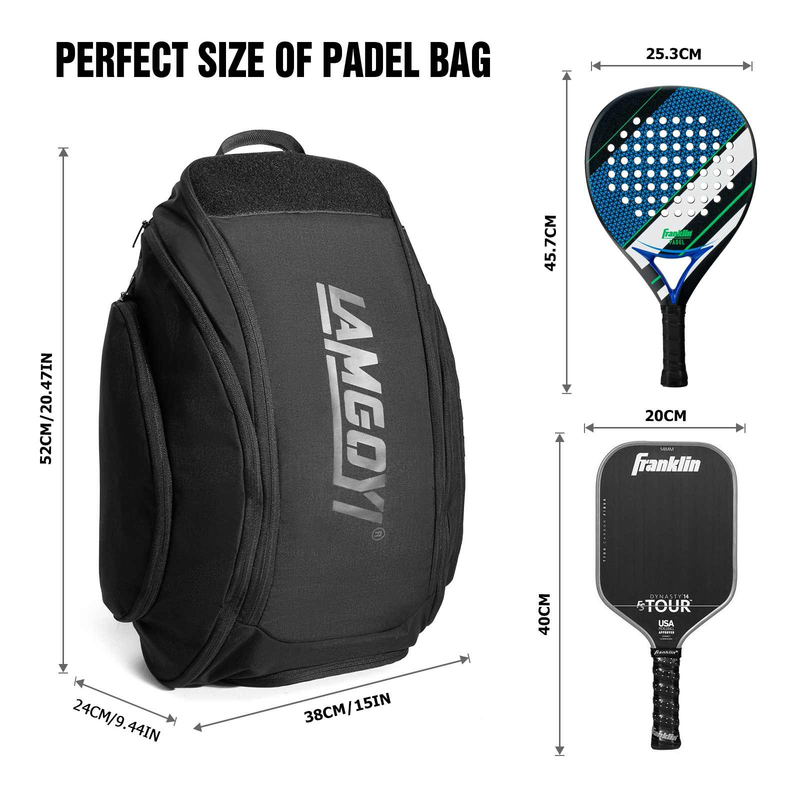 Pickleball Backpack LG-03（Black）