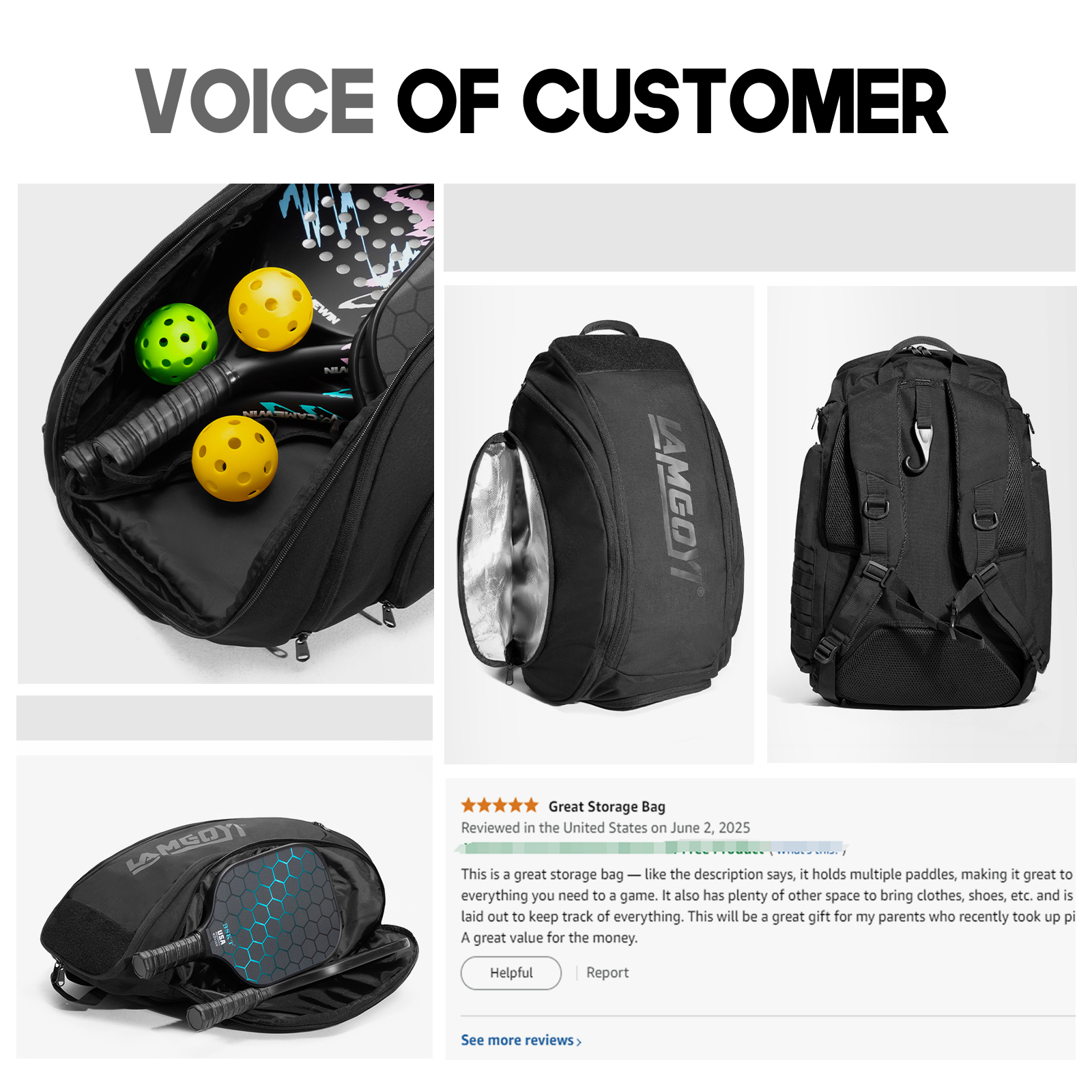 Pickleball Backpack LG-03（Black）