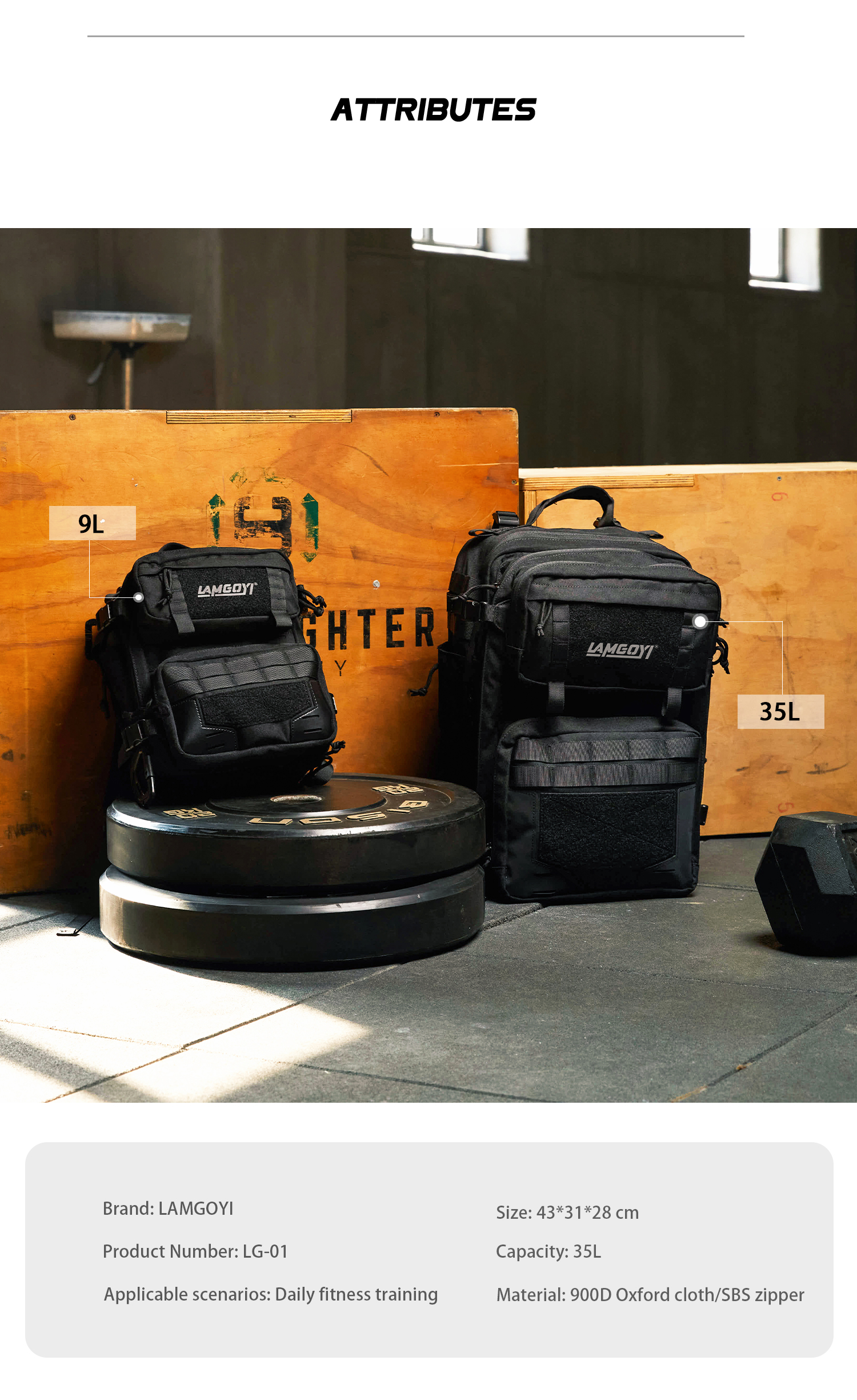New Design GYM Backpack LG-01（Black and Yellow）