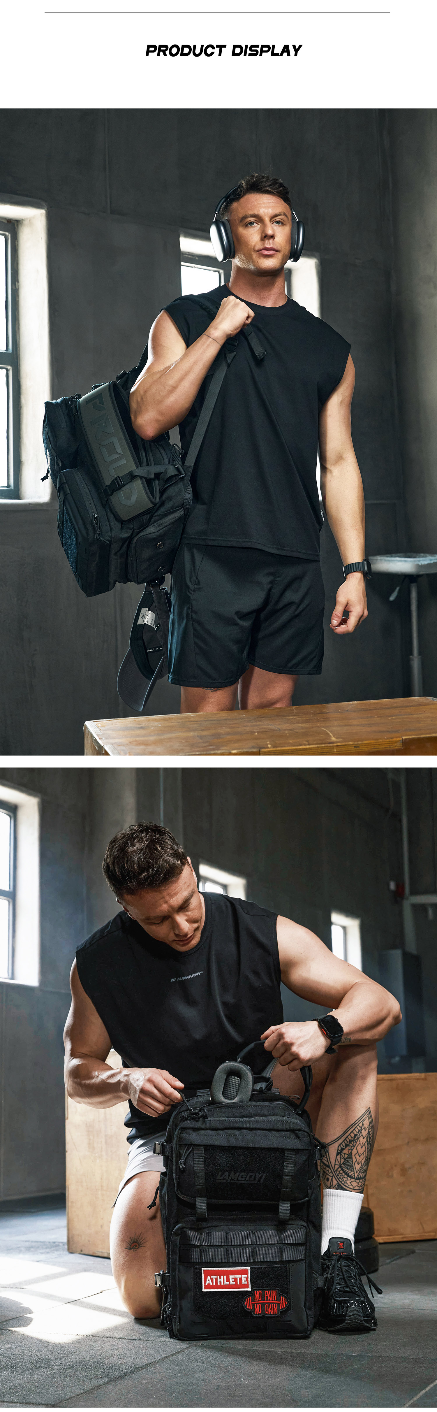 Versatile GYM Backpacks LG-01（Black）