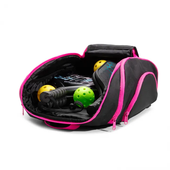 Pickleball Backpack LG-03（Black and Pink）