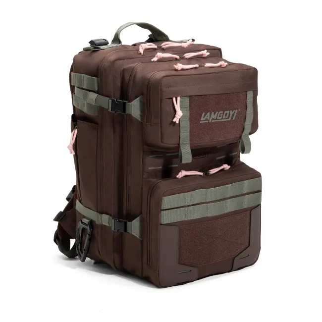 GYM Backpack LG-01（Coffee and Pink）