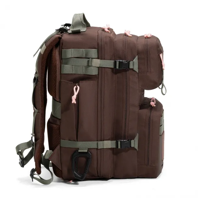 GYM Backpack LG-01（Coffee and Pink）
