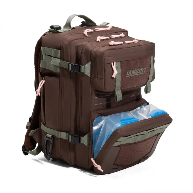 GYM Backpack LG-01（Coffee and Pink）