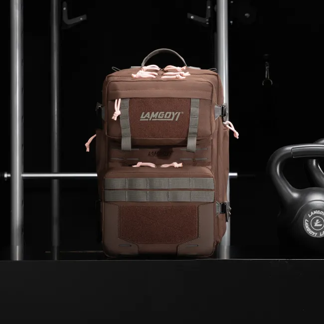 GYM Backpack LG-01（Coffee and Pink）