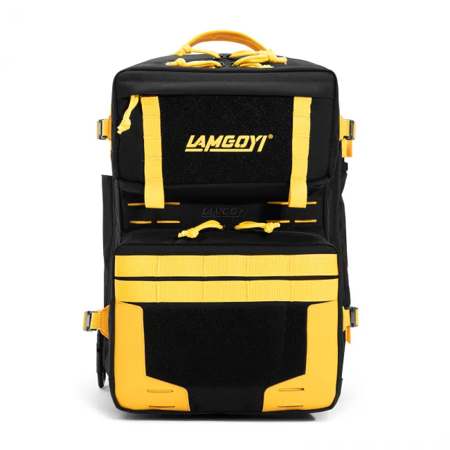 New Design GYM Backpack LG-01（Black and Yellow）