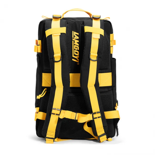 New Design GYM Backpack LG-01（Black and Yellow）